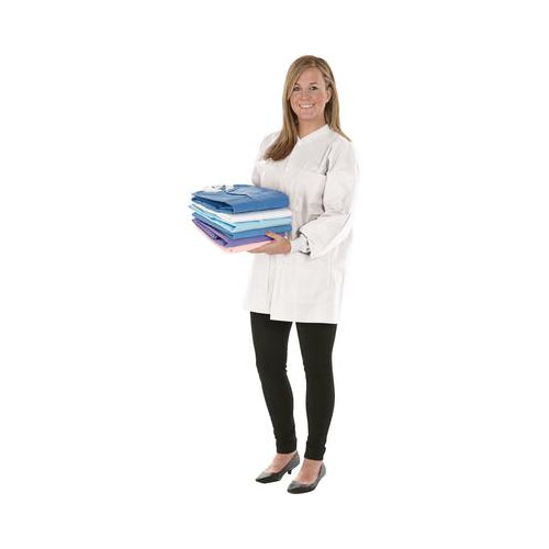 Medicom 8105-B SafeWear Hipster Jackets SMS Fabric White Frost Medium 12/Pk Medicom 8105-B SafeWear Hipster Jackets SMS Fabric White Frost Medium 12/Pk